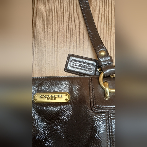 Coach Brown Leather Tote Bag - Picture 6 of 12